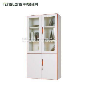 Henan Manufacture Powder Coating 4 Door Steel Glass Filing Cabinet 2 Drawer File Cabinet photo-4