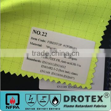 Factory Poly cotton twill EN471 hi vis fabric for safety vest