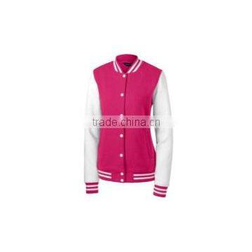Custom Girls Long Sleeves Denim Varsity Jackets photo-4