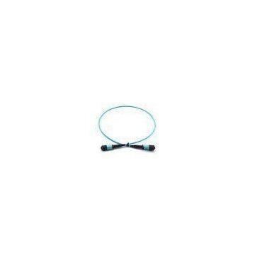 FTTH Telecom MPO Patch Cord Blue 8 Core 12 Core Fiber Optic Cable APC Polishing