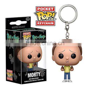 Funko POP Rick and Morty Cartoon Morty Smith Figure Pendant Keyring Wholesale Anime Keychain