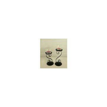 clear glass candle holder