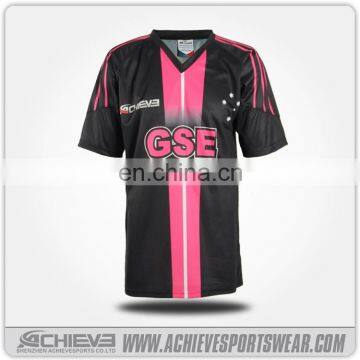 custom soccer shirt dye sublimation purple/ black yellow/ black and red soccer jersey