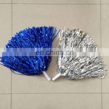 HH-0590 Cheerleaders Party accessories blue silver pom poms