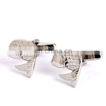 Sliver Plating Carp Fish Fashion Brand Design Shirt Cufflinks