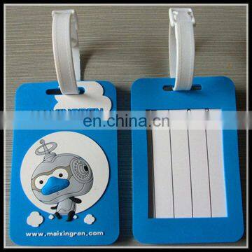 Factory customize logo design soft pvc rubber luggage bag tag