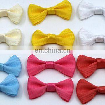 SMALL RIB BOWKNOT TIE PLOYSTER BOWKNOT FOR CHILDREN CLOTHES DECORATION PURE COLOR BOWKNOT WHOLESALES