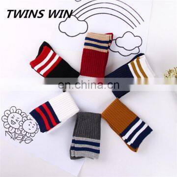 Latest korean kids popular wholesale custom long length winter colorful cotton warm cartoon tube socks