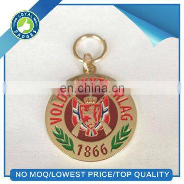 custom soft enamel metal key tag
