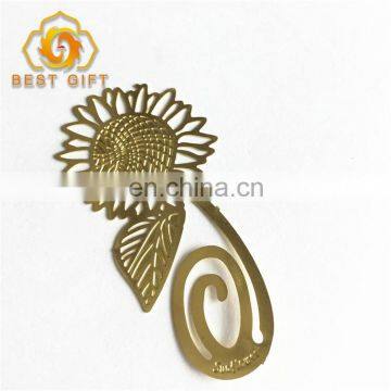 Custom Creative Metal Sunflower Bookmark