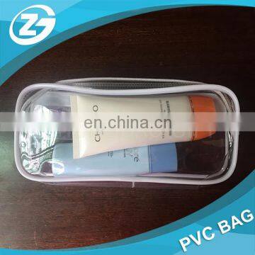 Wholesale Toilet Towel Packaging Custom Clear Plastic PVC Travel Cosmetic Bag With Zipper photo-5