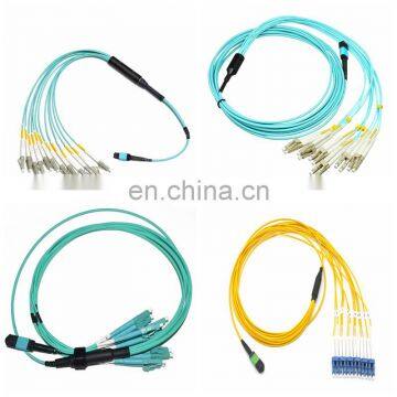 8 12 24 Core MPO To LC Connector Patch Cord Patch Panel Fiber Optic Cable Assembly