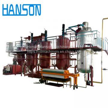 Edible crude palm oil refinery machine castor sesame oil refinery production line