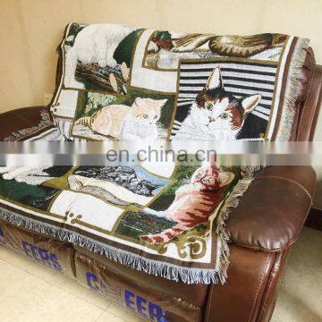 RAWHOUSE Woven Throw Tapestry Wall Hanging Sofa Cover Blanket With Fringe Jacquard Woven Blankets photo-3