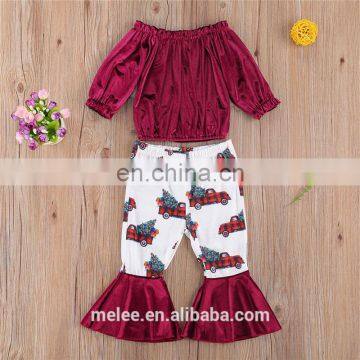 New Spring Kids Clothing Sets Wholesale Ruffle Sleeve Flower Little Baby Clothes Outfits Toddler Girls Clothing Shopping photo-4