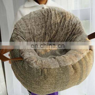 Cat Bed for Indoor Cats, Portable Soft Cat House Machine Washable Pet Beds With Anti-Sip Bottom photo-3