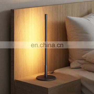Modern Creative Design Decoration Aluminum Tube Linear LED Table Lamp Colorful Bedside Night Light With Remote Control photo-4