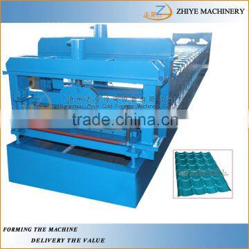 PPGI Step tile roofing sheet cold forming machine/step roof panels roll forming machine