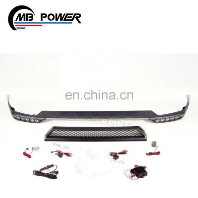 G CLASS W463 B style front lip with B led lights fit for G wagon W463 G63 G65 front bumper for autoparts