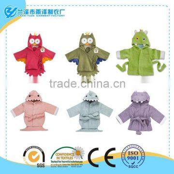 Cute Animal Baby Robe Hooded Baby Bathrobe For Europe