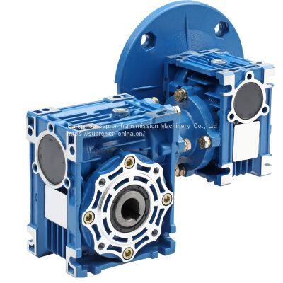 China RV Series Aluminum Material Worm Speed Gear Box Reducer, Low Noise and High Efficiency RV Worm Gear Reducer