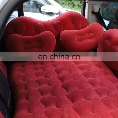 Wavy Double Gear Lathe Flocking Travel Mattress Car Head Guard Air Cushion Inflatable Bed Car Inflatable Sofa Bed