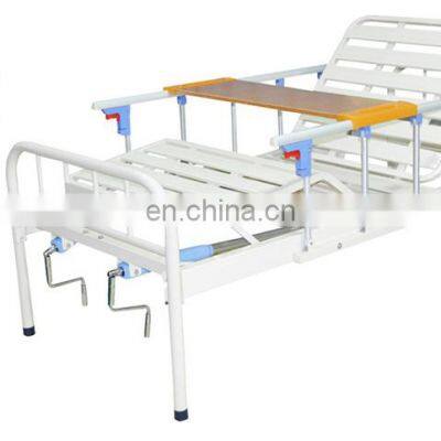 Multi-function Stainless Steel Headboard Elderly Care 2 Crank Manual Hospital Bed photo-4