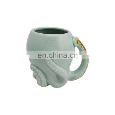 octopus novelty 3d funny animal creative ceramic coffee sublimation cups and mugs