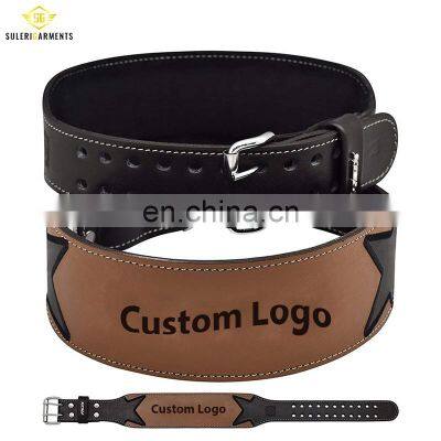 Bodybuilding Weight Lifting Gym Fitness Leather Belts Gym Training Weightlifting Leather Belts photo-2