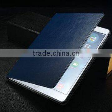 Luxury superior quality leather cover for ipad 5, stand case for ipad 5