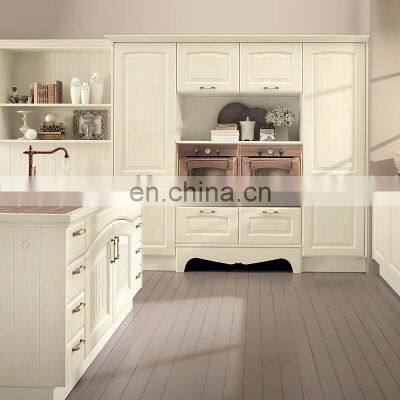 American Royal Style Latest 3D Design Kitchen Furniture Solid Wood Kitchen Cabinets
