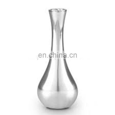 aluminum silver plated cast flower vases