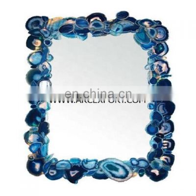 blue agate wall mirror