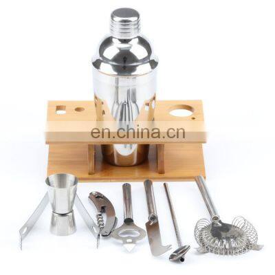 Customized Portable Egypt Stainless Steel Bartender Kit Tools Bar Set Cocktail Shaker photo-3
