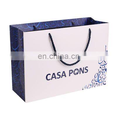 Custom Products Boutique Carrier Bags Packaging Bag Foldable Reusable Paperbag Paper Shopping Bag With Logo