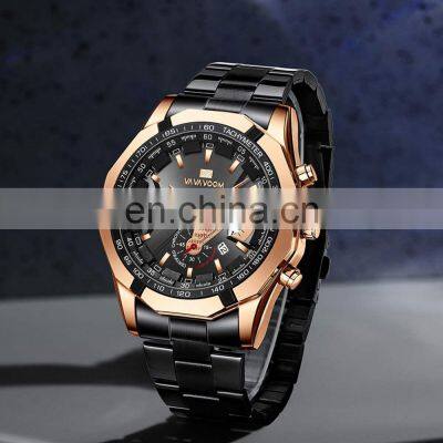 VA VA VOOM 238 New Hot Sale Quartz Watch for Men Stainless Steel Luxury Men Watch