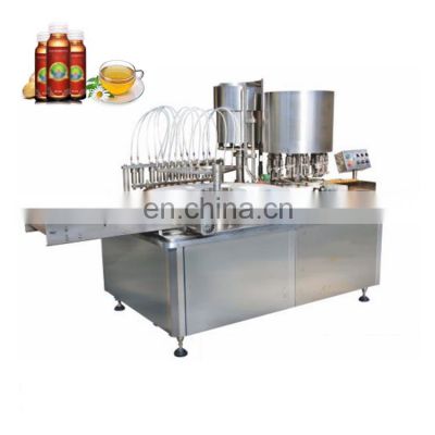 automatic e-liquid vial bottle capping labelling filling machine line