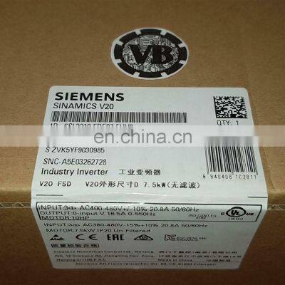 China Fast Delivery Siemens 6SL3210-5BE25-5UV0 Frequency Converter Power Inverter 380-480v photo-2