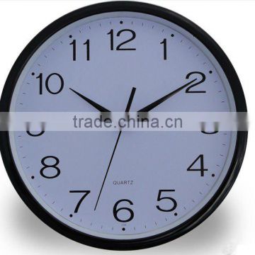 black color plastic wall clock