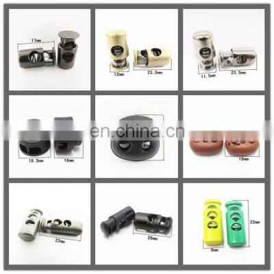 Custom High Quality Thicken Durable Low-Key Black Zinc Alloy Metal Rope Stopper For Shoes photo-5