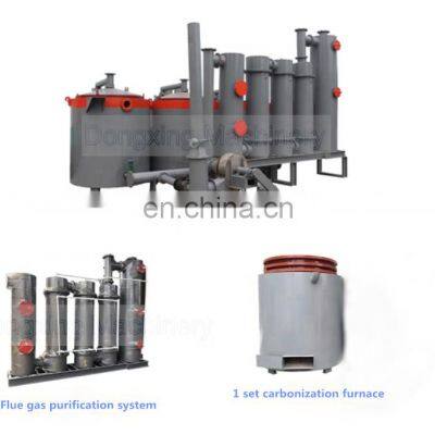 China Gongyi Hoist air flow wood coconut shell charcoal Pyrolysis carbonization stove furnace