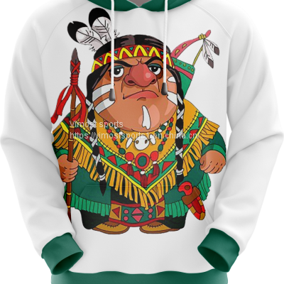 Blue and White Custom Sublimation Hoodie with High Quality