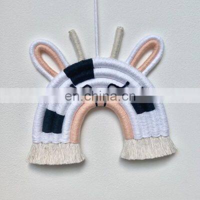 Hot Sale Macrame Rainbow Wall Decor Cow Nursery Decor Boho Kids Room Decoration Vietnam Manufacturer photo-4