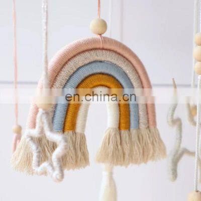 Hot Sale Boho Nursery Baby Mobile, Macrame Rainbow Mobile Unicorn Dreams Vietnam Supplier photo-5