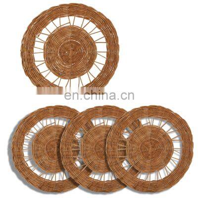 High Quality Set Beautiful Rattan Placemat Customized Color wall decor basket wholesale Handwoven in Vietnam