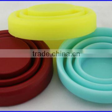 Durable Soft and Flexible Candy Color Collapsible Silicone Flod Cup