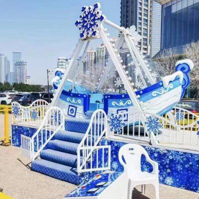 Real Outdoor Hot Fun Small Kiddie Ride Pirate Ship Children Home Playground photo-3