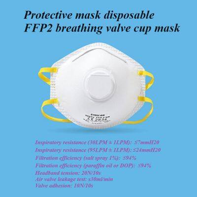 Protective Mask Disposable FFP2 Breathing Valve Cup Mask photo-3