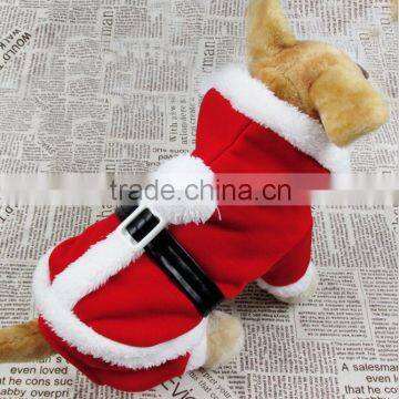 Lovely Christmas Pet dress with Chrismas hat red Dog Clothes pet