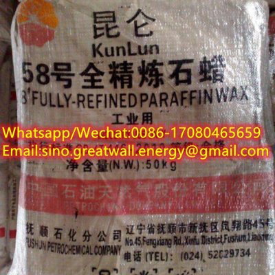 Kunlun Brand Fully Refined Paraffin Wax /Semi Fine Paraffin Wax /Crude Paraffin Wax 58-60